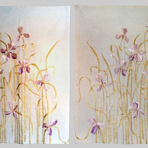 Silk embroidery in the Japanese style