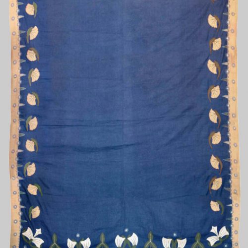 Indigo curtain attributed to Ann Macbeth