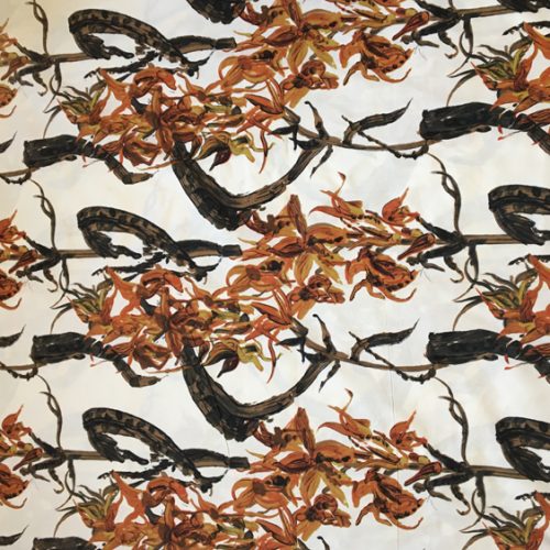 Wild Orchid fabric designed by Jane Daniels