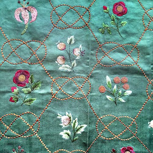 Irish Arts and Crafts embroidered textile