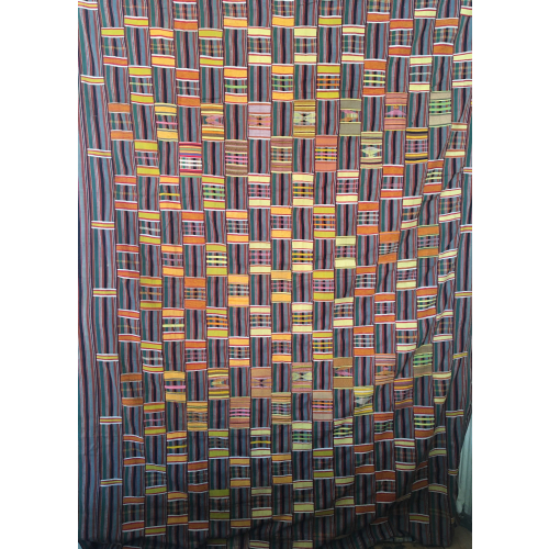 Large strip woven , cotton man’s cloth Ewe people,Ghana Measurements :100 inches x 68 inches